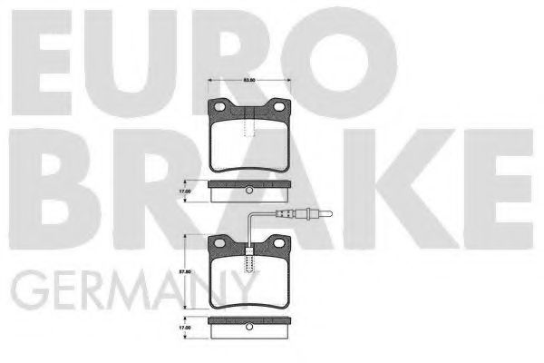 EUROBRAKE 5502223326 Тормозные колодки EUROBRAKE для MERCEDES-BENZ