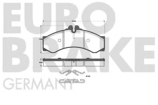 EUROBRAKE 5502223332 Тормозные колодки EUROBRAKE для MERCEDES-BENZ
