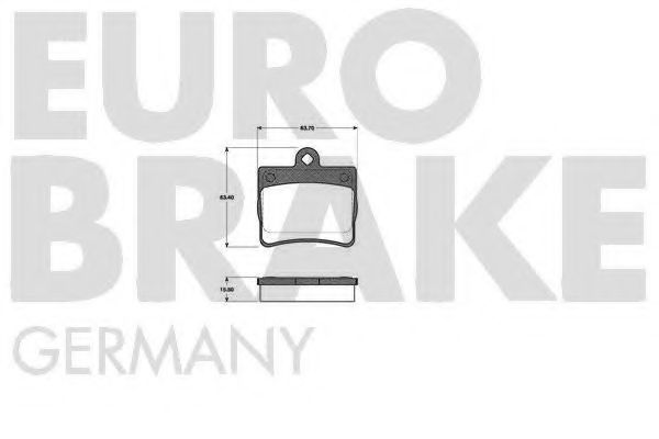 EUROBRAKE 5502223334 Тормозные колодки EUROBRAKE для MERCEDES-BENZ