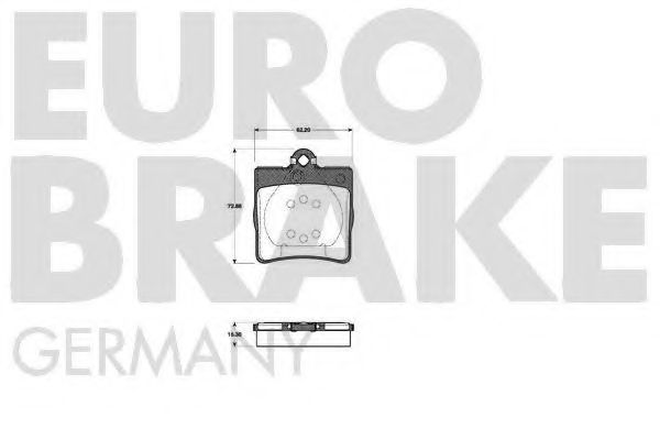 EUROBRAKE 5502223335 Тормозные колодки EUROBRAKE для MERCEDES-BENZ
