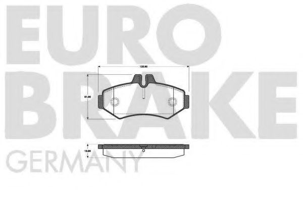 EUROBRAKE 5502223338 Тормозные колодки EUROBRAKE для VOLKSWAGEN