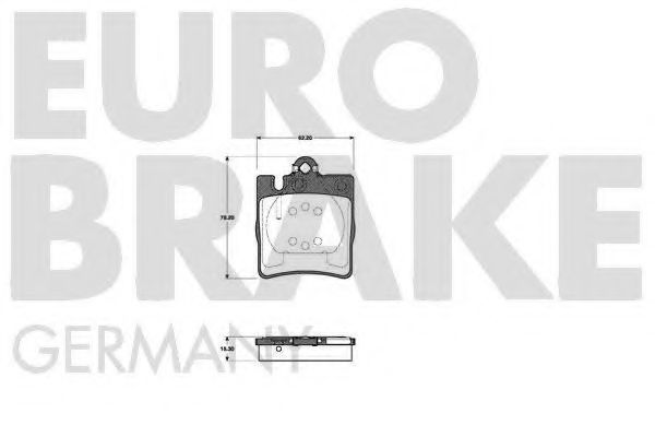 EUROBRAKE 5502223339 Тормозные колодки EUROBRAKE для MERCEDES-BENZ