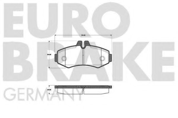 EUROBRAKE 5502223340 Тормозные колодки EUROBRAKE для MERCEDES-BENZ