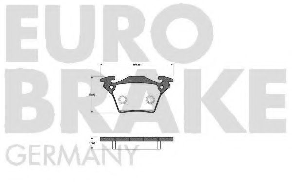 EUROBRAKE 5502223341 Тормозные колодки EUROBRAKE 