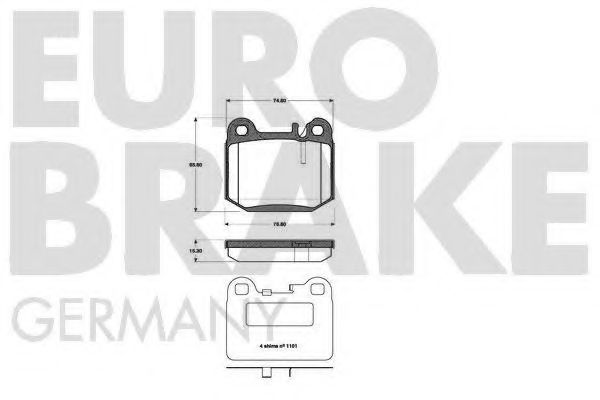 EUROBRAKE 5502223350 Тормозные колодки EUROBRAKE для MERCEDES-BENZ