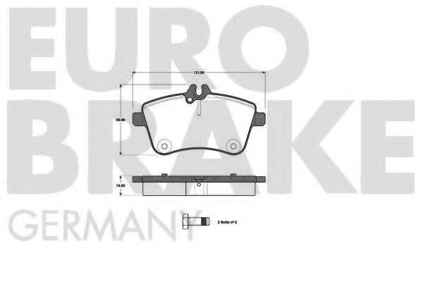 EUROBRAKE 5502223355 Тормозные колодки EUROBRAKE для MERCEDES-BENZ
