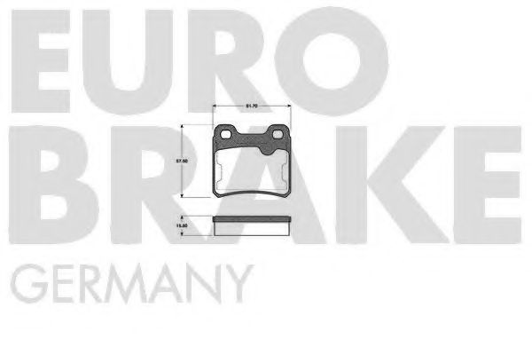 EUROBRAKE 5502223608 Тормозные колодки EUROBRAKE для SAAB