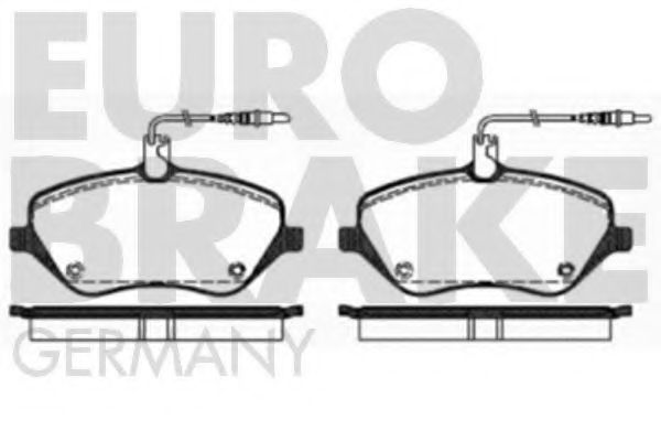 EUROBRAKE 5502223744 Тормозные колодки EUROBRAKE для PEUGEOT