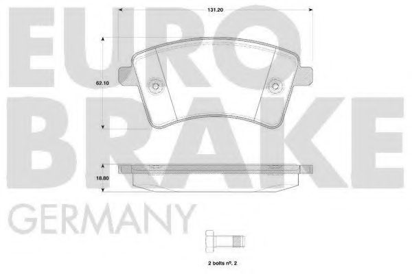 EUROBRAKE 5502223959 Тормозные колодки EUROBRAKE для RENAULT