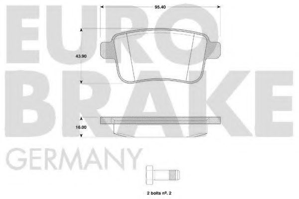 EUROBRAKE 5502223960 Тормозные колодки EUROBRAKE для RENAULT