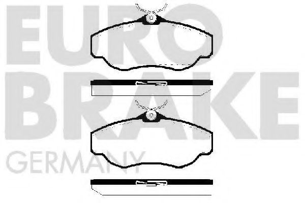 EUROBRAKE 5502224012 Тормозные колодки EUROBRAKE для LAND ROVER DISCOVERY