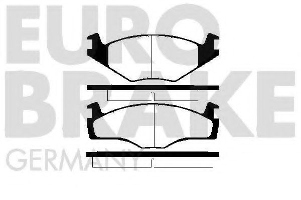 EUROBRAKE 5502224716 Тормозные колодки EUROBRAKE для SEAT