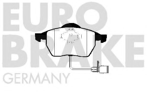 EUROBRAKE 5502224729 Тормозные колодки EUROBRAKE для AUDI