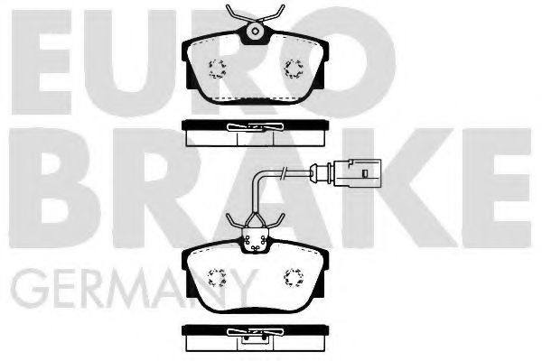 EUROBRAKE 5502224759 Тормозные колодки EUROBRAKE для VOLKSWAGEN