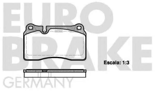 EUROBRAKE 5502224788 Тормозные колодки EUROBRAKE для AUDI