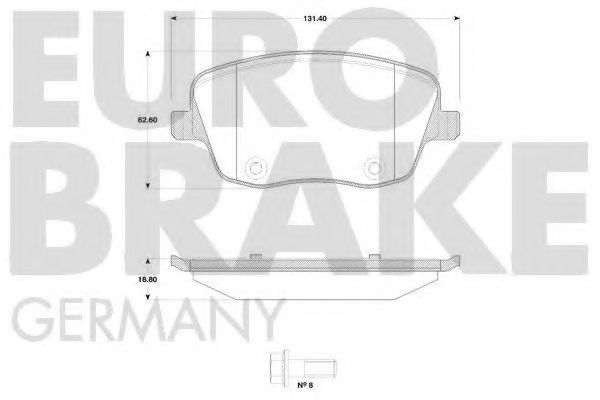 EUROBRAKE 5502224791 Тормозные колодки EUROBRAKE для SEAT