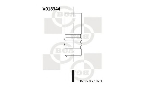 BGA V018344 Клапан выпускной BGA для MAZDA