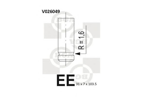 BGA V026049 Регулировочная шайба клапанов для MERCEDES-BENZ E-CLASS