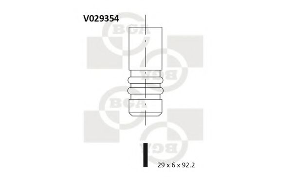 BGA V029354 Клапан выпускной для CHEVROLET TOSCA