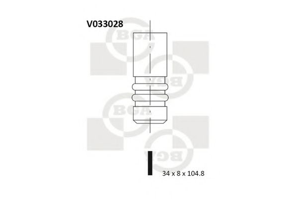 BGA V033028 Клапан впускной BGA 