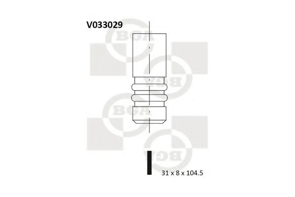 BGA V033029 Клапан выпускной BGA для VOLVO 940