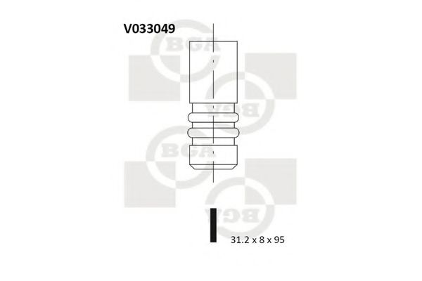 BGA V033049 Клапан впускной для SKODA