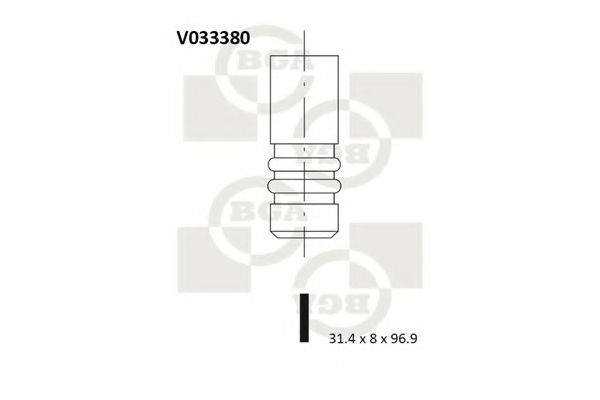 BGA V033380 Регулировочная шайба клапанов для VOLVO S70