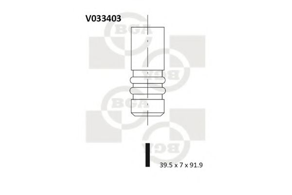 BGA V033403 Клапан выпускной для VOLKSWAGEN BEETLE