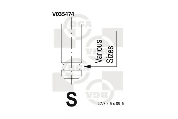BGA V035474 Регулировочная шайба клапанов для LAND ROVER