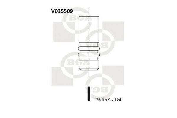 BGA V035509 Клапан выпускной для FORD