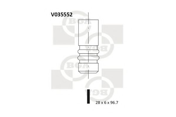 BGA V035552 Клапан выпускной для FORD COUGAR