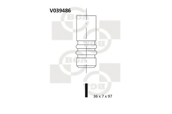 BGA V039486 Клапан выпускной для VOLKSWAGEN BEETLE