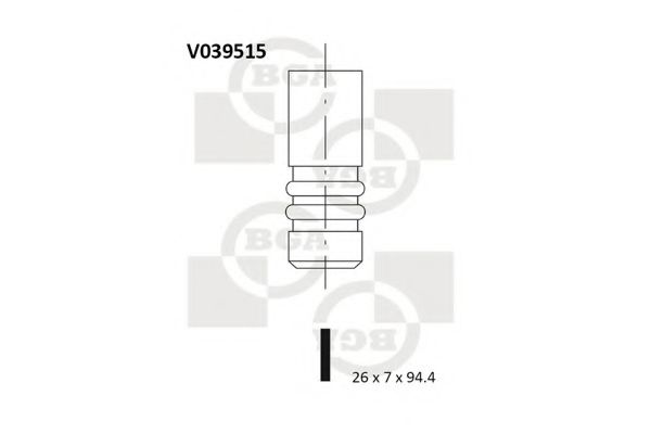 BGA V039515 Клапан впускной для VOLKSWAGEN LUPO