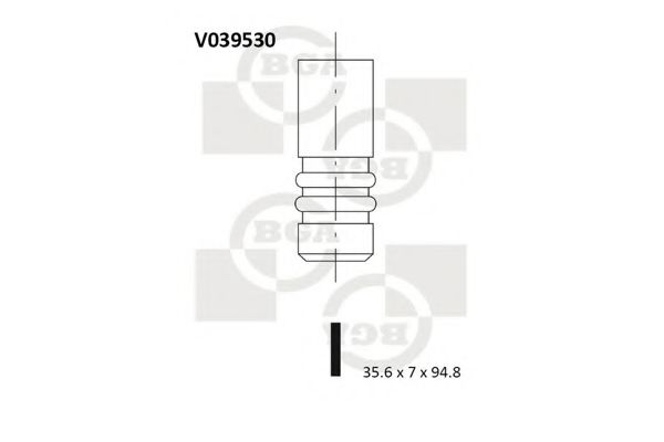 BGA V039530 Клапан впускной для VOLKSWAGEN