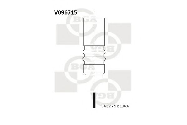 BGA V096715 Клапан выпускной для BMW X1