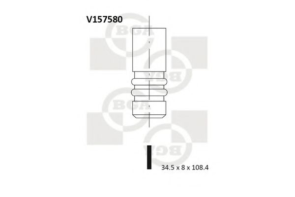 BGA V157580 Клапан выпускной для PEUGEOT 605
