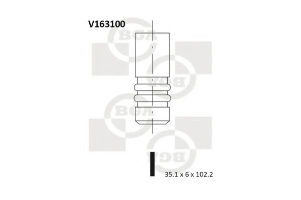 BGA V163100 Клапан впускной для SAAB