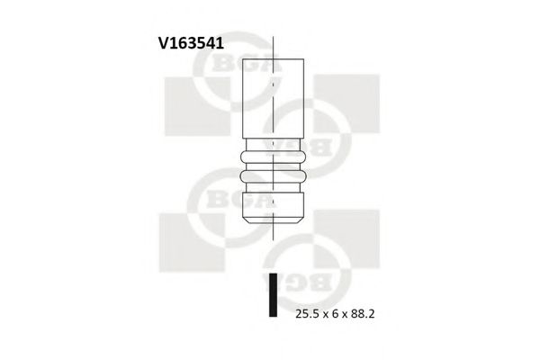 BGA V163541 Клапан выпускной для VOLKSWAGEN