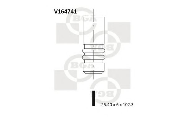 BGA V164741 Клапан впускной для MITSUBISHI