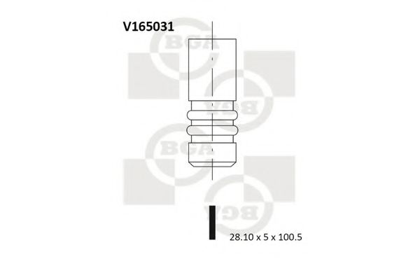BGA V165031 Клапан выпускной для FIAT