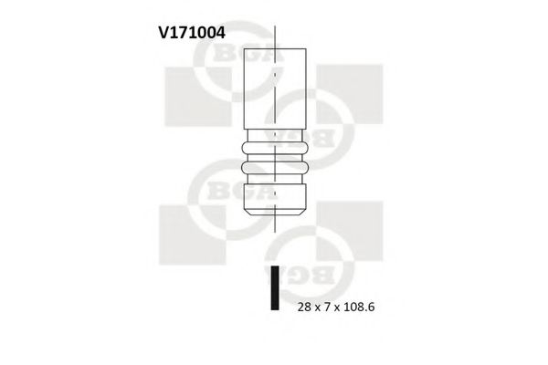 BGA V171004 Клапан выпускной для ALFA ROMEO