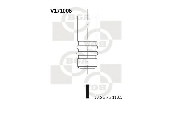 BGA V171006 Клапан выпускной для ALFA ROMEO