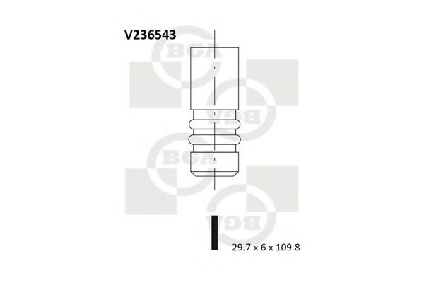 BGA V236543 Клапан выпускной для FORD