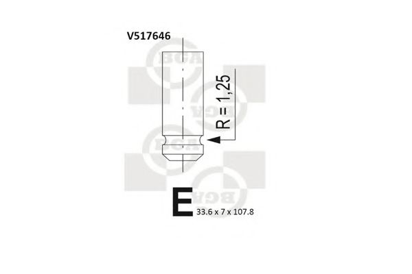 BGA V517646 Клапан впускной для RENAULT