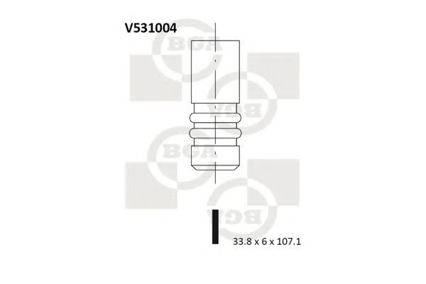 BGA V531004 Клапан выпускной для CITROËN EVASION