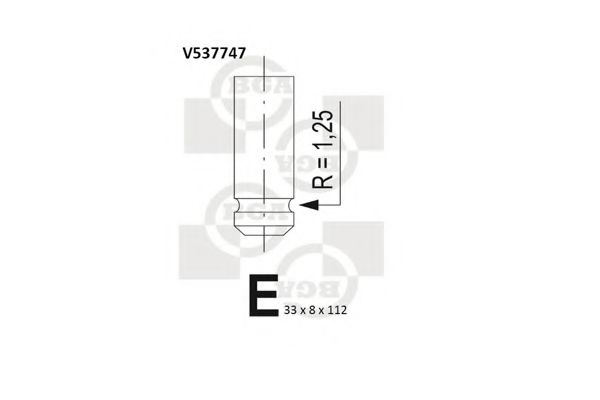 BGA V537747 Регулировочная шайба клапанов для FIAT ULYSSE