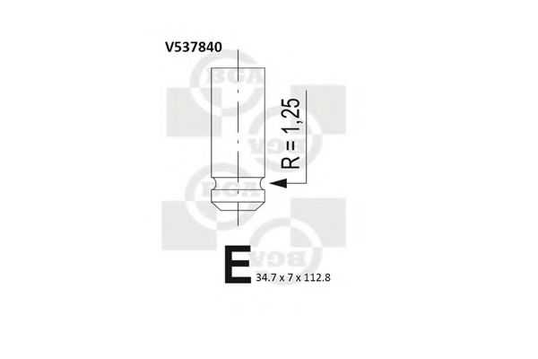 BGA V537840 Клапан выпускной для CITROËN CHANSON
