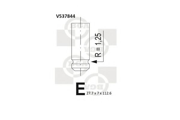 BGA V537844 Клапан выпускной для CITROËN CHANSON