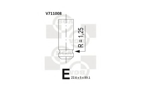 BGA V711008 Клапан выпускной для DAIHATSU YRV