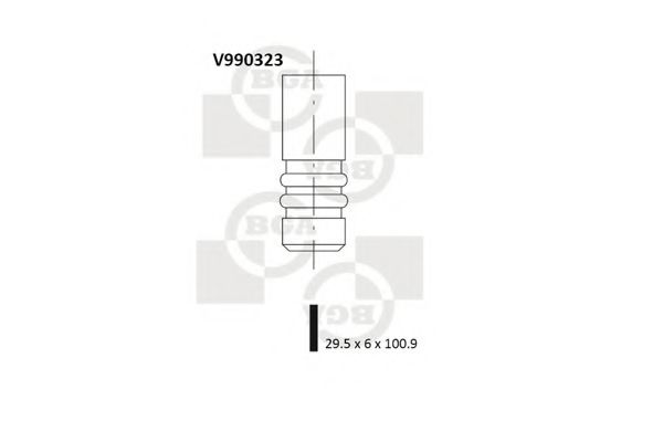 BGA V990323 Клапан впускной для VOLKSWAGEN SCIROCCO